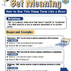 what does it mean when someone says bet